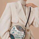 "Poise" - 2 Timothy 1:7 Circle Crossbody Bag