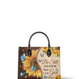 "Presence" - Psalm 46:10 Leather Handbag