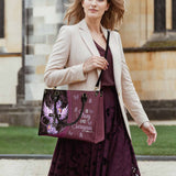 "Courage" - Joshua 1:9 Leather Handbag