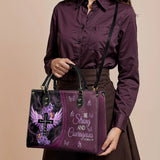 "Courage" - Joshua 1:9 Leather Handbag