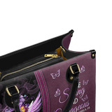 "Courage" - Joshua 1:9 Leather Handbag