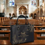 "Trust" - Proverbs 3:5 Leather Handbag