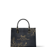 "Trust" - Proverbs 3:5 Leather Handbag