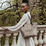 "Complete" - Isaiah 53:5 Leather Tote Bag