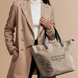 "Complete" - Isaiah 53:5 Leather Tote Bag