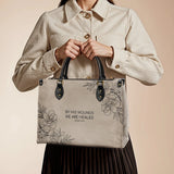 "Complete" - Isaiah 53:5 Leather Handbag
