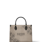"Complete" - Isaiah 53:5 Leather Handbag