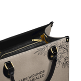 "Complete" - Isaiah 53:5 Leather Handbag