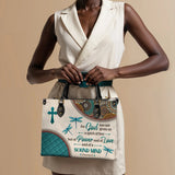 "Poise" - 2 Timothy 1:7 Leather Handbag