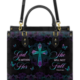"Unshaken" - Psalm 46:5 Leather Handbag