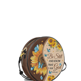 "Presence" - Psalm 46:10 Circle Crossbody Bag