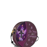 "Courage" - Joshua 1:9 Circle Crossbody Bag