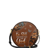 "Stillness" - Psalm 46:10 Circle Crossbody Bag