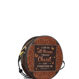 "Believe" - Philippians 4:13 Circle Crossbody Bag