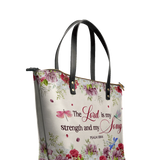 "Melody" - Psalm 118:14 Leather Tote Bag